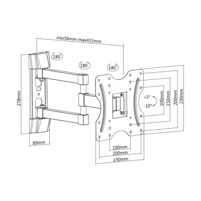 SOPORTE DE TELEVISION EXTENSIBLE 23-42" LARRYHOUSE