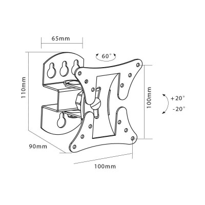 SOPORTE DE TELEVISION FIJO 13-27" LARRYHOUSE