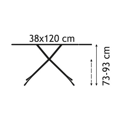 TABLA DE PLANCHAR SERIE DARIA 120X38CM CON SOPORTE CENTRO PLANCHADO MOMI