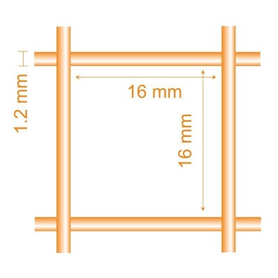 TELA METÁLICA GALV 16X16X1.2MM 1X25M DONNA GARDEN