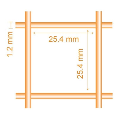 TELA METÃLICA GALV 25.4X25.4X1.2MM 1X25M DONNA GARDEN