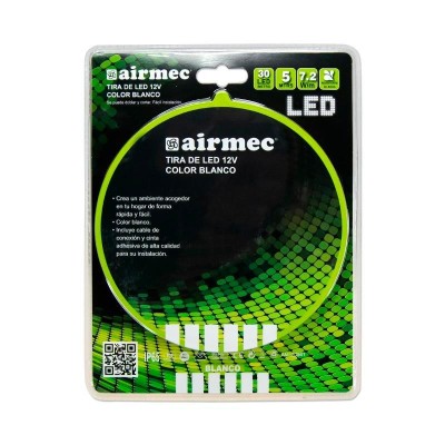 TIRA DE LED 12V 5 METROS COLOR BLANCO AIRMEC