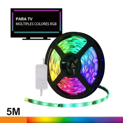 TIRA LED 5V 5 METROS COLOR RGB ESPECIAL TV AIRMEC