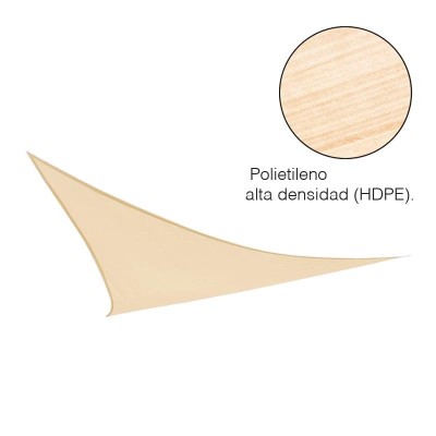 TOLDO VELA TRIANGULAR 3.6X3.6X3.6 MT BEIGE DONNA GARDEN