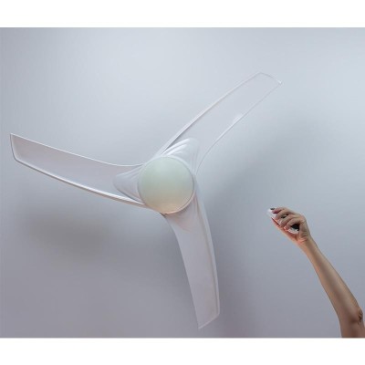 VENTILADOR DE TECHO BLANCO CON LUZ 3 ASPAS 132CM LARRYHOUSE