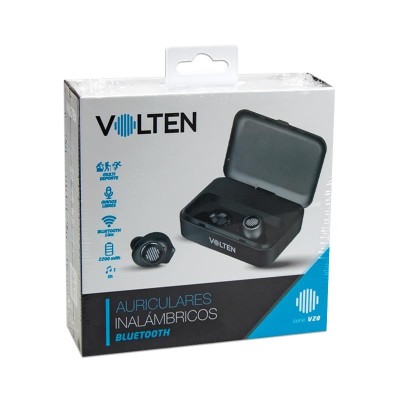 AURICULARES INALÁMBRICOS BLUETOOTH CON ESTUCHE DE CARGA V20 VOLTEN