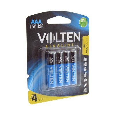 BLISTER 4 PCS PILAS ALCALINAS LR03/AAA VOLTEN