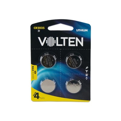 BLISTER 4 PCS PILAS LITIO CR2025 3V VOLTEN