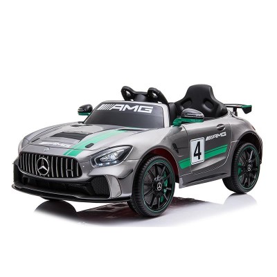 COCHE BATERIA MERCEDES AMG GT4 PLATA