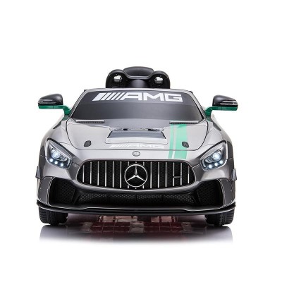 COCHE BATERIA MERCEDES AMG GT4 PLATA