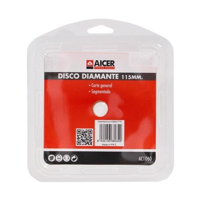 DISCO DIAMANTE 115MM CORTE GENERAL AICER