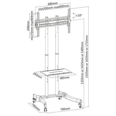 SOPORTE DE SUELO TV 37 - 70 CROMAD