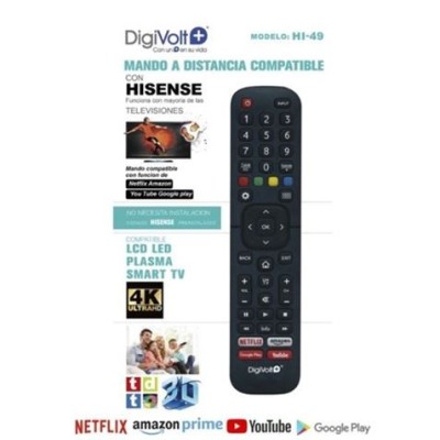 MANDO A DISTANCIA COMPATIBLE HISENSE HI49 DIGIVOLT