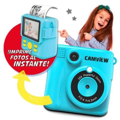 CÁMARA PHOTO CREATOR DE IMPRESIÓN INSTANTÁNEA ALL IN ONE AZUL CAMVIEW