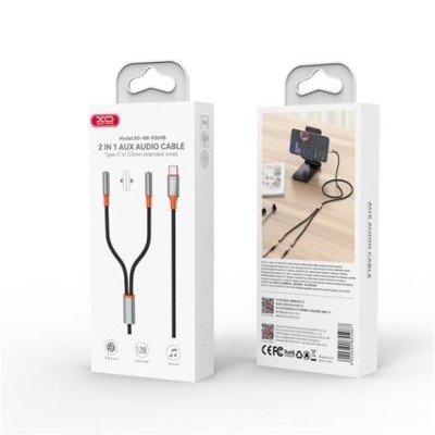 CABLE ADAPTADOR TIPO C A 2 MINI JACK HEMBRA XO