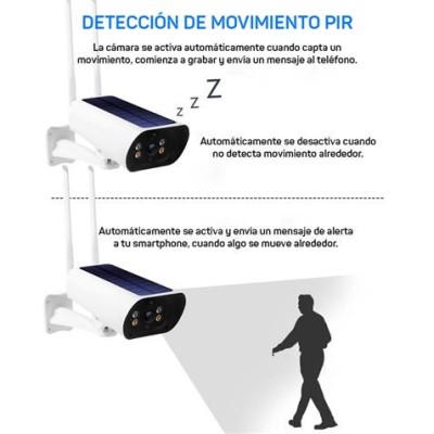 CAMARA IP SOLAR TIPO BULLET 3.6MM 2MP | WIFI | SD | CAMVIEW