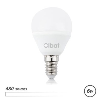 BOMBILLA LED G45 | 6W | 480LM | E14 | LUZ BLANCA | ELBAT