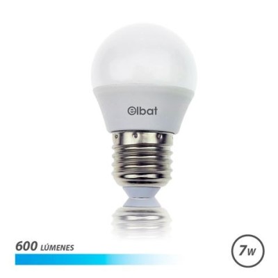 BOMBILLA LED G45 | 7W | 600LM | E27 | LUZ FRIA | ELBAT