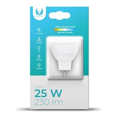 BOMBILLA LED G4 MR11 | 3W | 220LM | LUZ BLANCA | FOREVER