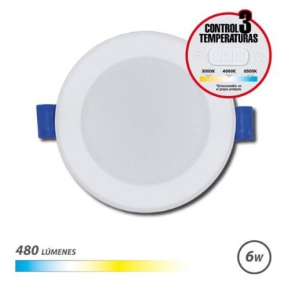 DOWNLIGHT CIRCULAR 6W | 480LM | SELECTOR 3 TEMPERATURAS ELBAT