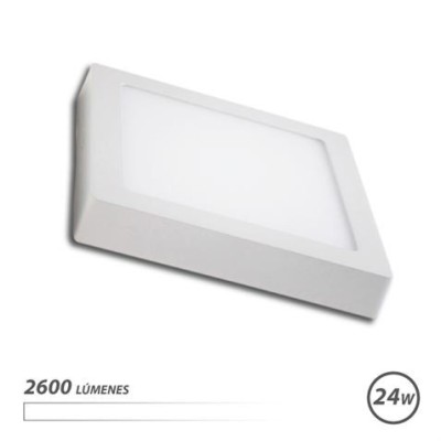 DOWNLIGHT CUADRADO SOBRE PARED LED 24W 2600LM LUZ BLANCA ELBAT