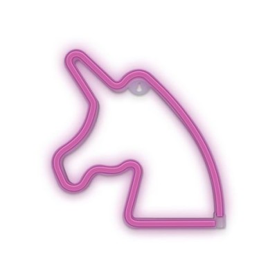 LAMPARA DECORATIVA NEON LED UNICORNIO ROSA FOREVER