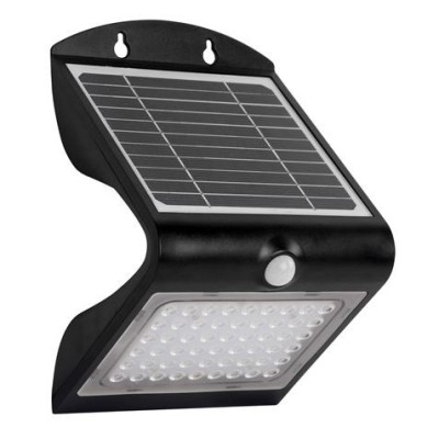 APLIQUE LED SOLAR 4W 500LM DOBLE ILUMINACIÓN NEGRO ELBAT