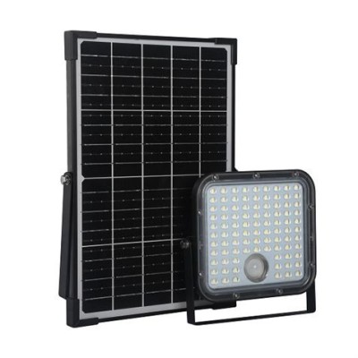 FOCO LED SOLAR 30W 4800LM CON SENSOR + MANDO ELBAT