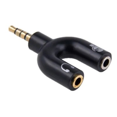 ADAPTADOR MINI JACK 3.5MM A AURICULAR + MICROFONO CROMAD