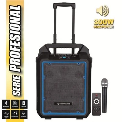 ALTAVOZ AUTOAMPLIFICADO PRO300 10 300W CON BATERIA + MICRO SERIE PRO COOLS