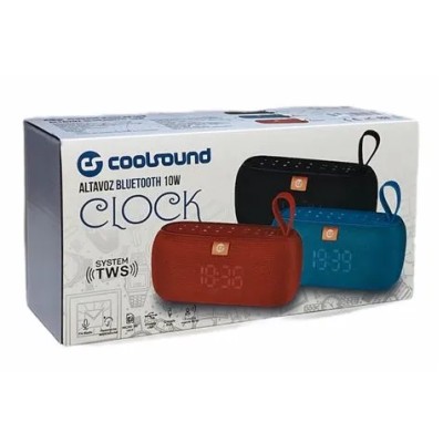 ALTAVOZ BLUETOOTH CLOCK 10W AZUL COOLSOUND