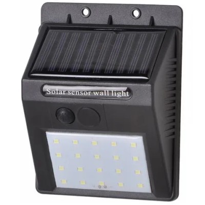 APLIQUE LED SOLAR 30LM NEGRO ELBAT