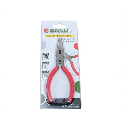 ALICATE DE CORTE 5" 125 MM PUNTA FINA ROJO BAKU