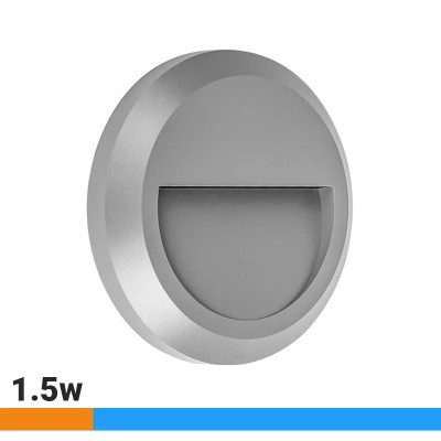 APLIQUE LED EXTERIOR REDONDO PLÃSTICO 1.5W LUZ FRÃA AIRMEC