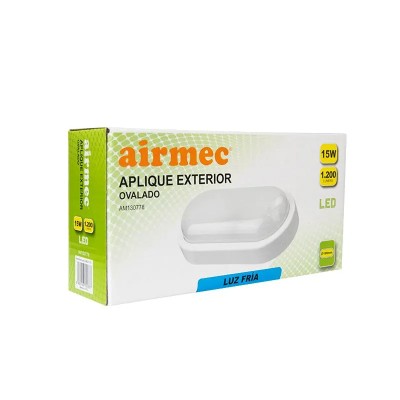 APLIQUE LED OVALADO EXTERIOR 15W LUZ FRÍA AIRMEC