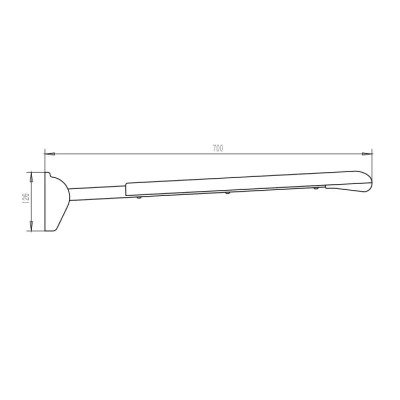 APOYABRAZOS ABATIBLE INOX BENOTTI 70X12.6CM