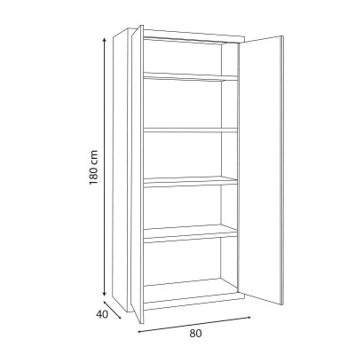 ARMARIO METALICO MULTIUSOS 1800X800X400 AIRMEC