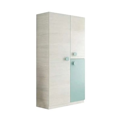 ARMARIO 3P JUVENIL 200X90X52CM BL. ALPES/VERDE ACQUA MOMI