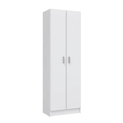 ARMARIO MULTIUSOS CON ESTANTES 2P 180X59X37CM BLANCO MOMI