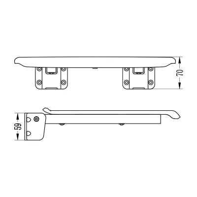 ASIENTO DE DUCHA ABATIBLE BENOTTI 35X30X7CM