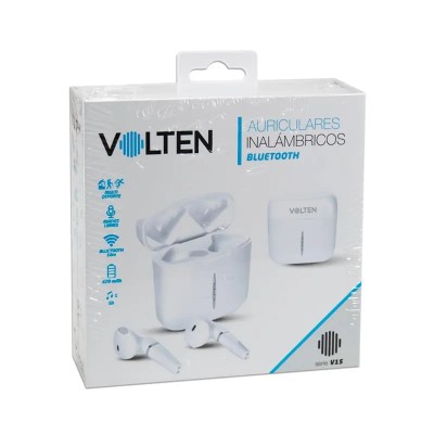 AURICULARES INALÁMBRICOS BLUETOOTH CON ESTUCHE DE CARGA V15 VOLTEN