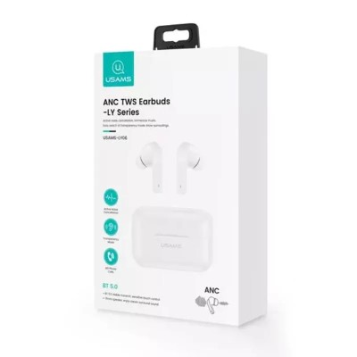 AURICULARES INALÁMBRICOS BLUETOOTH LY SERIE BT5.0 CON ESTUCHE BLANCO USAMS