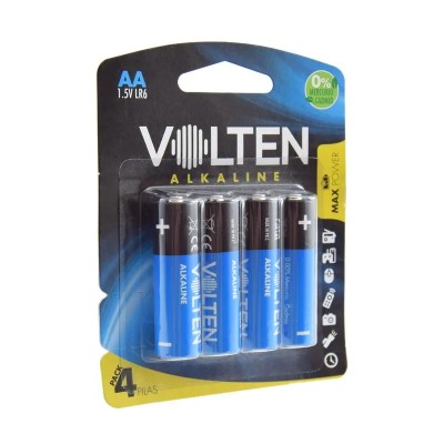 BLISTER 4 PCS PILAS ALCALINAS LR6/AA VOLTEN