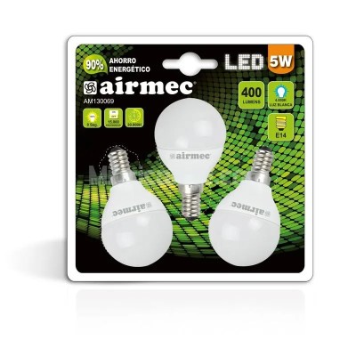 BOMBILLAS LED PACK 3 5W G45 E14 LUZ BLANCA AIRMEC