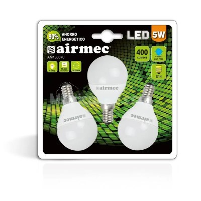 BOMBILLAS LED PACK 3 5W G45 E14 LUZ FRÃA AIRMEC