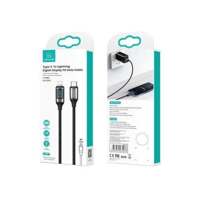 CABLE DE DATOS DIGITAL 1.2M TIPO C PLATA USAMS