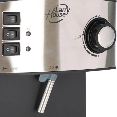 CAFETERA ESPRESSO 15 BAR 850W 1.6L CONTROL DE VAPOR FRONTAL LARRYHOUSE