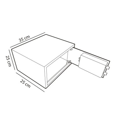 CAJA FUERTE ELECTRONICA 25X35X25 CM AIRMEC