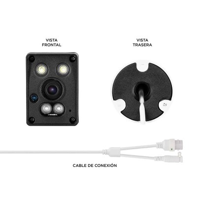 CÃMARA DE SEGURIDAD TIPO BULLET ALARMA 3MP AUDIO PROYECTOR VOLTEN