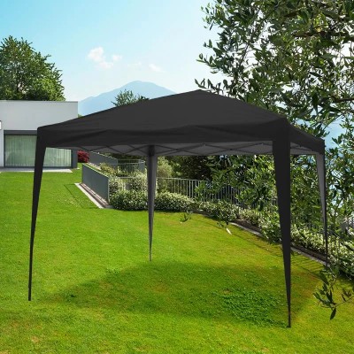 CARPA PLEGABLE ACERO 3X3 METROS NEGRA DONNA GARDEN